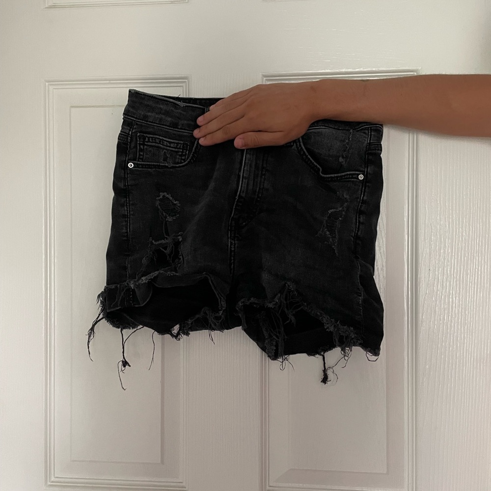 H&M Ripped Black Shorts